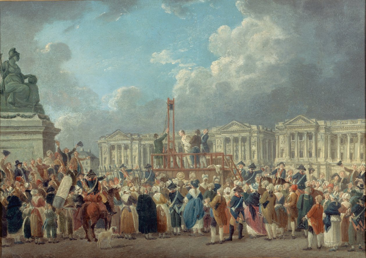Teloitus Place de la Revolutionilla, n. 1793. tekijältä Pierre Antoine Demachy