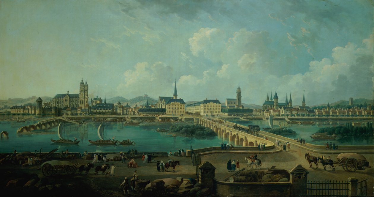 Panoraamanäkymä Toursista, 1787 tekijältä Pierre Antoine Demachy
