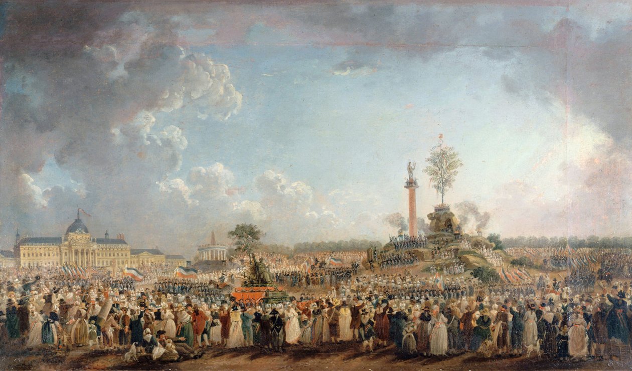 Korkeimman Olennon juhla Marsin kentällä, 8. kesäkuuta 1794, 1794. tekijältä Pierre Antoine Demachy