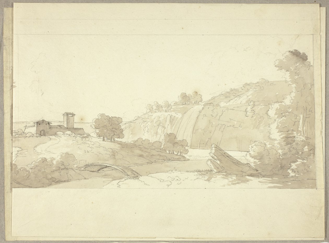 Panoraama italialainen maisema tekijältä Pierre Antoine Mongin