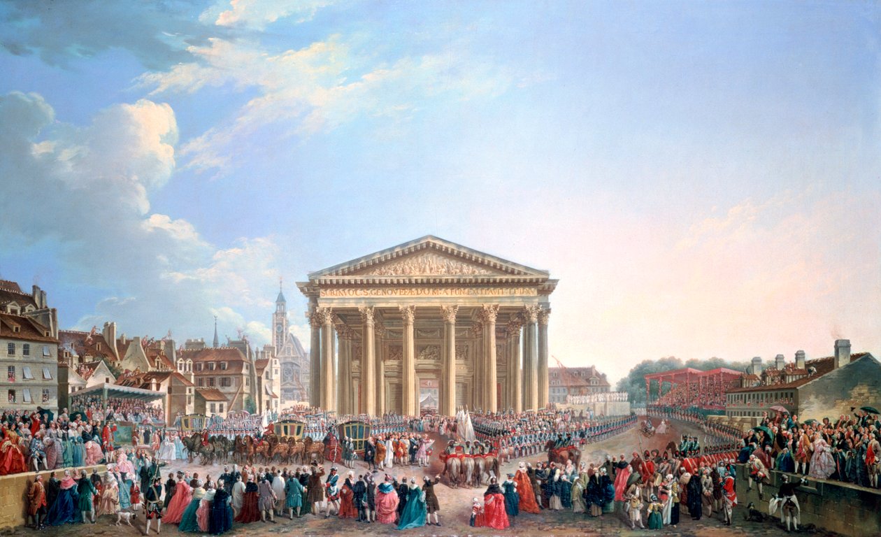 Seremonia St Genevieven uudessa kirkossa, 1765 tekijältä Pierre Antoine de Machy