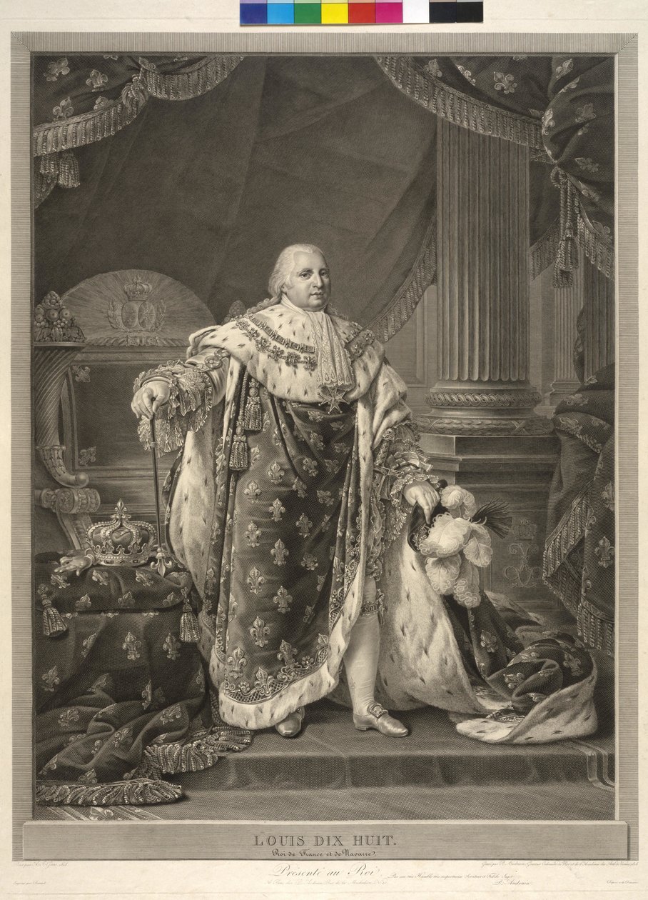 Ranskan kuningas Ludvig XVIII tekijältä Pierre Audouin