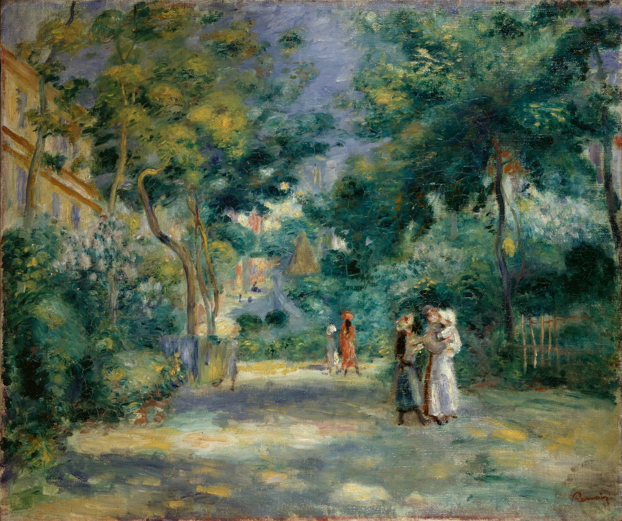 Puutarha Montmartressa, 1890-1899 tekijältä Pierre Auguste Renoir