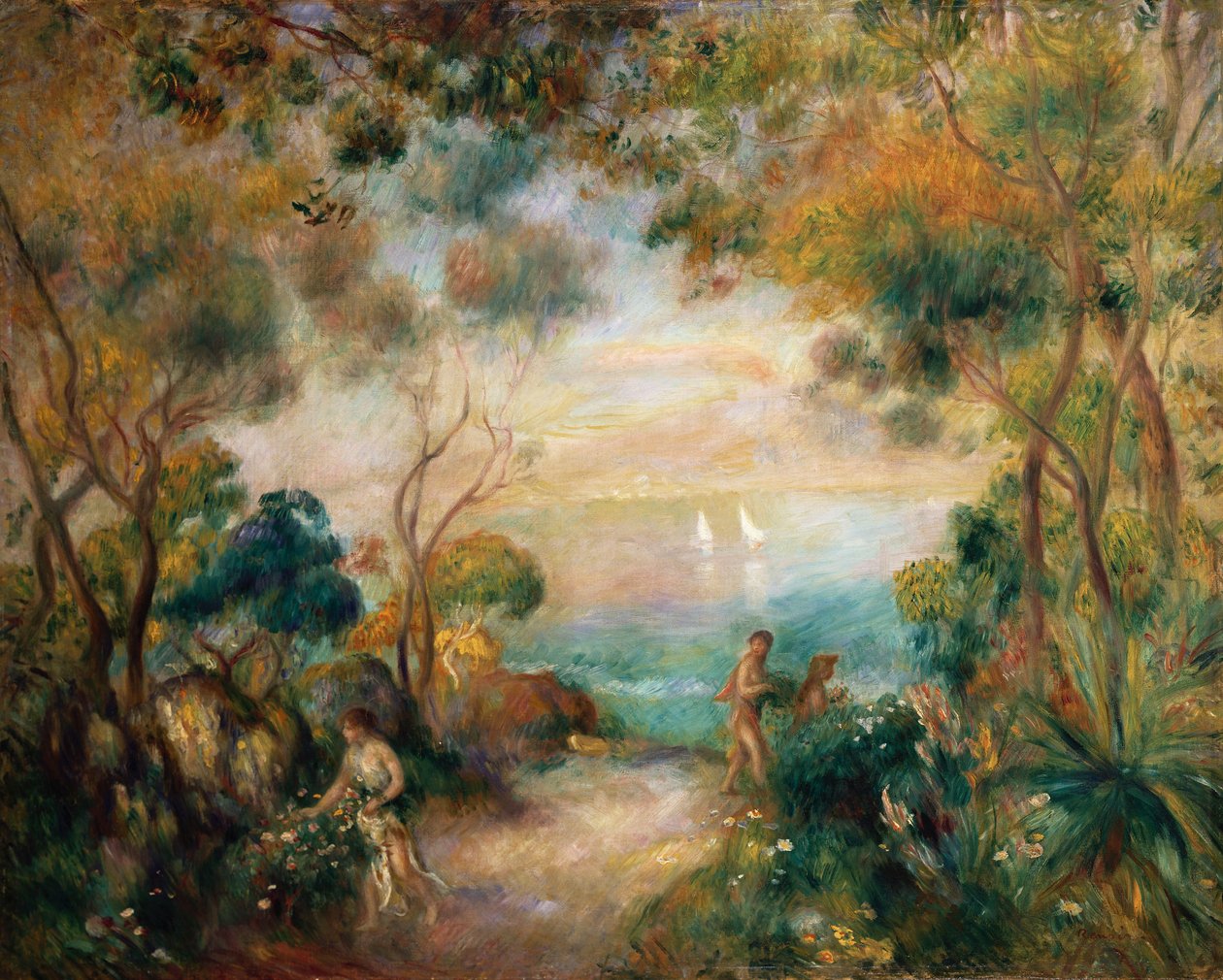 Puutarha Sorrentossa tekijältä Pierre Auguste Renoir