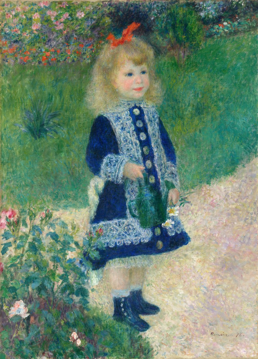 Tyttö kastelukannulla, 1876. tekijältä Pierre Auguste Renoir