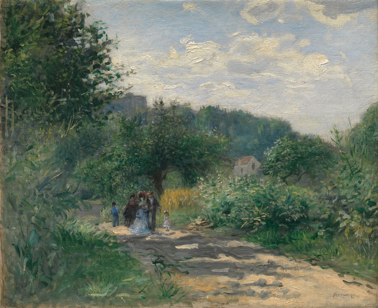Tie Louveciennesissä, n. 1870. tekijältä Pierre Auguste Renoir