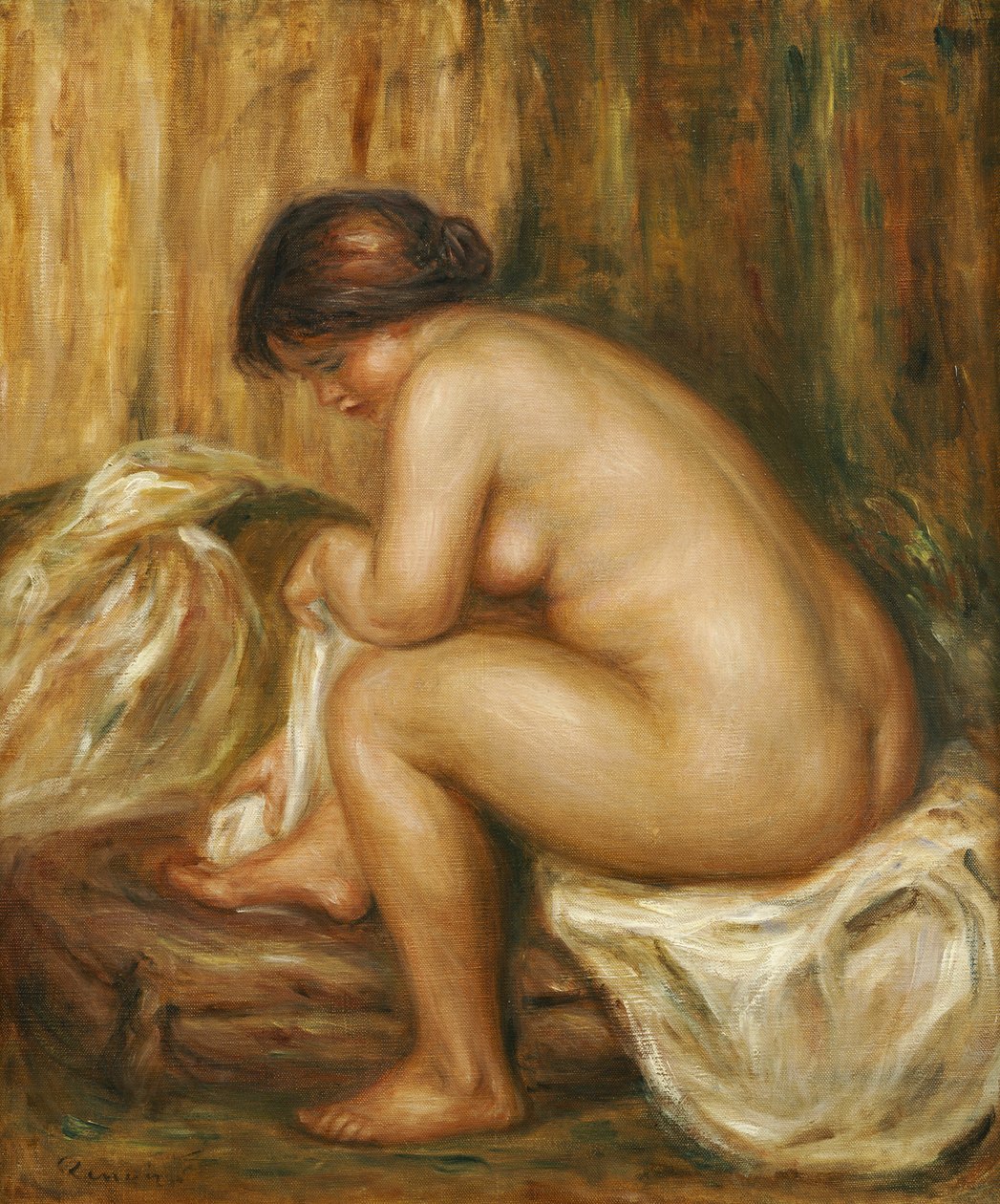 Kylvyn jälkeen, noin 1900 tekijältä Pierre Auguste Renoir