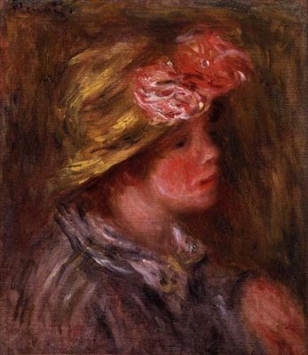 Andree, n. 1917 (öljy kankaalle) tekijältä Pierre Auguste Renoir