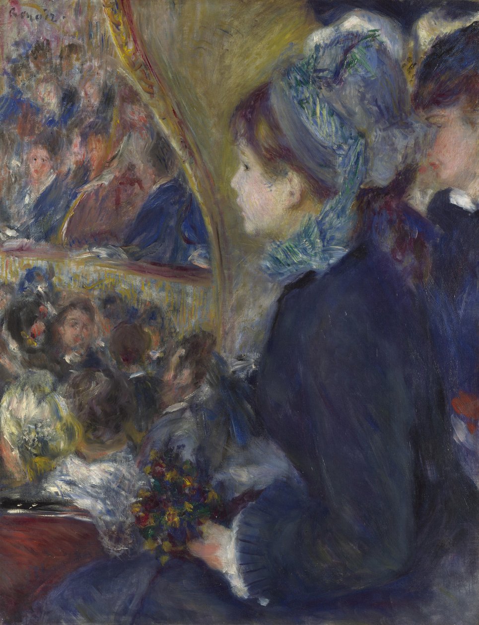 Theater The First Exit, 1876-1877 tekijältä Pierre Auguste Renoir