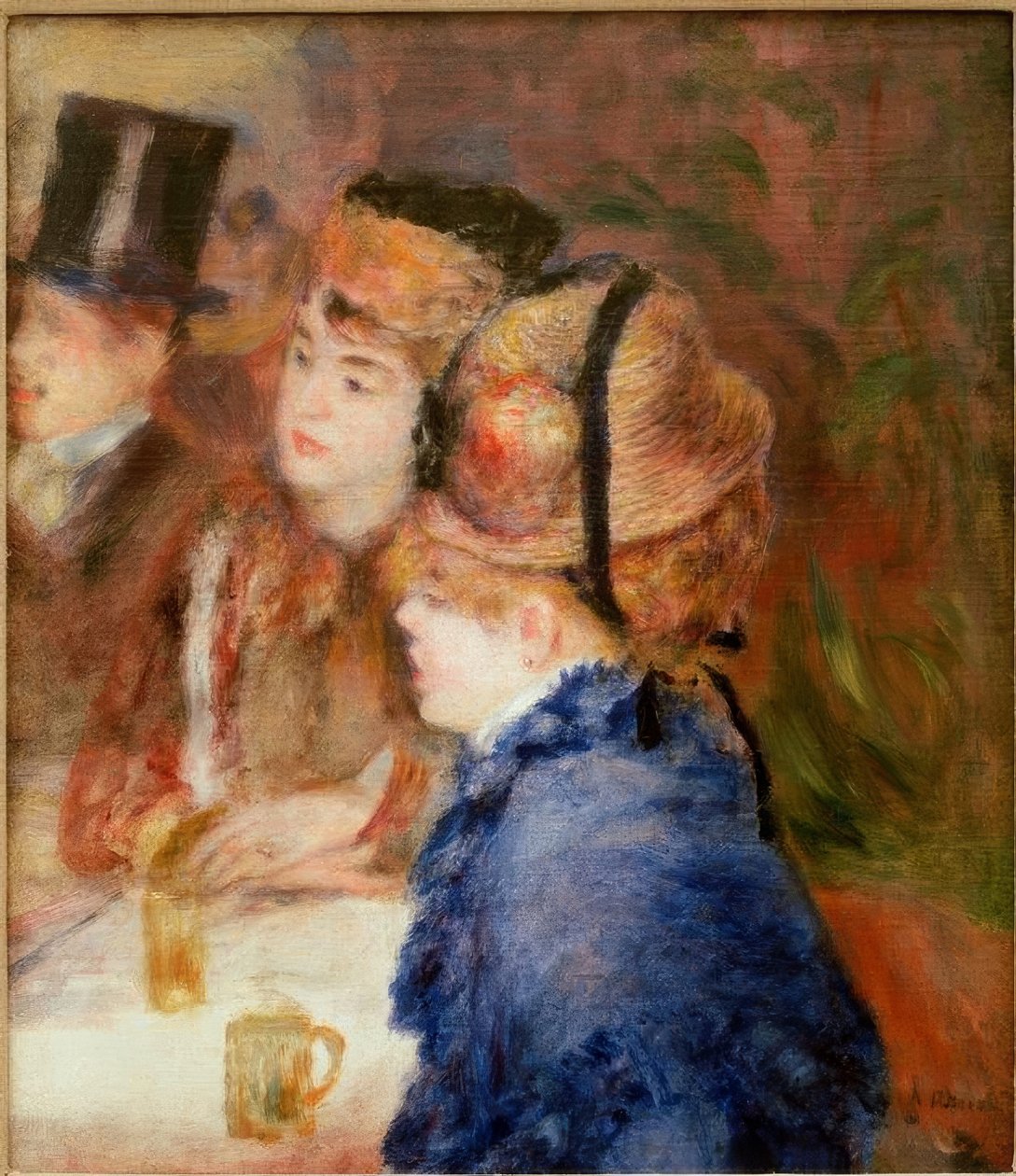 Kahvilassa. Juojat tekijältä Pierre Auguste Renoir