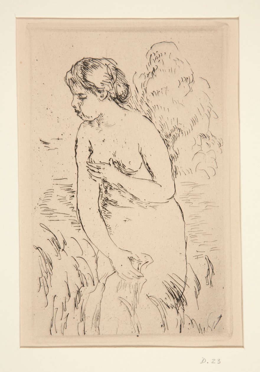 Baigneuse debout, ? mi-jambes (seisova kylpylä, polviin asti) tekijältä Pierre Auguste Renoir