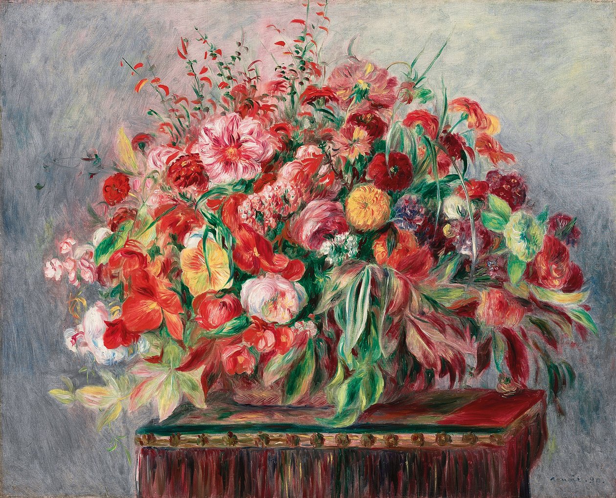 Kukkakori; Kukkakori, 1890 tekijältä Pierre Auguste Renoir