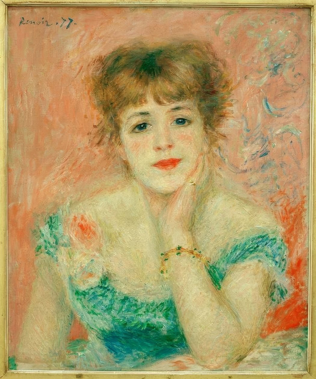 Schauspielerin kuva Jeanne Samary tekijältä Pierre Auguste Renoir