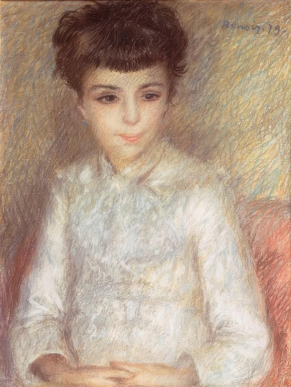 Bildnis eines jungen Mädchens mit braunem Haar tekijältä Pierre Auguste Renoir