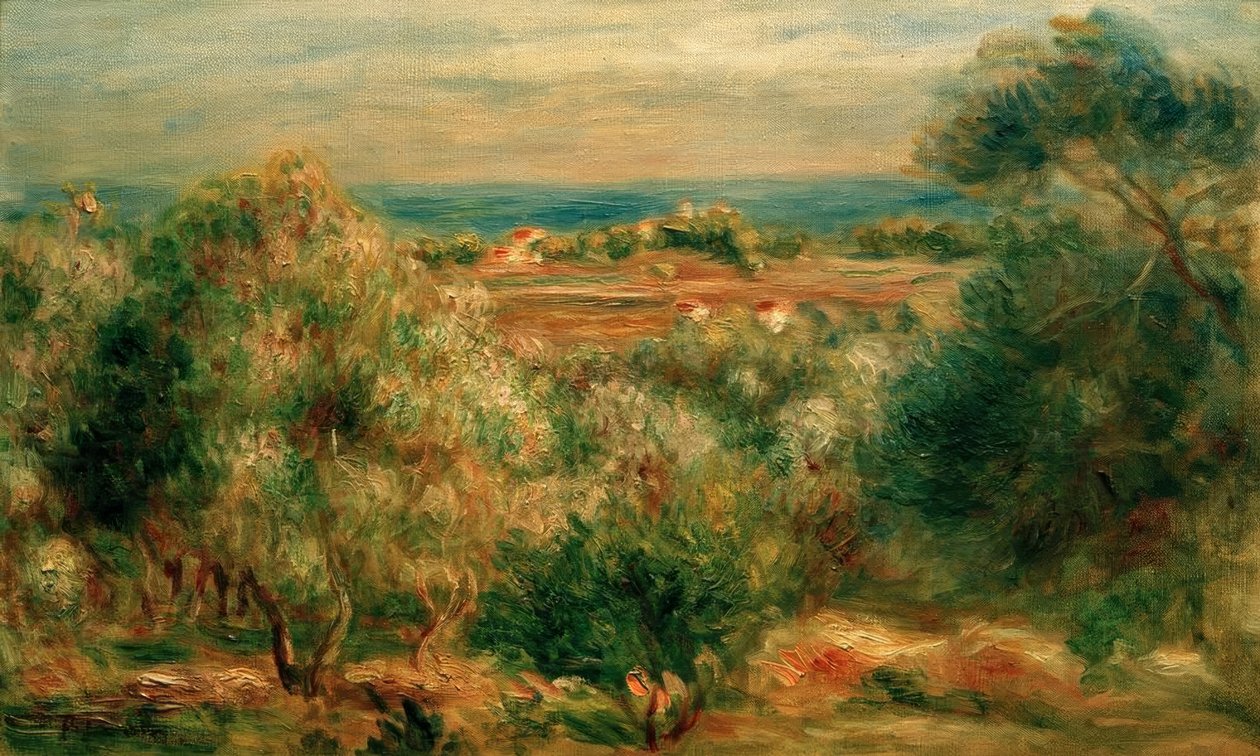 Näkymä Haut-Cagnesista merelle tekijältä Pierre Auguste Renoir