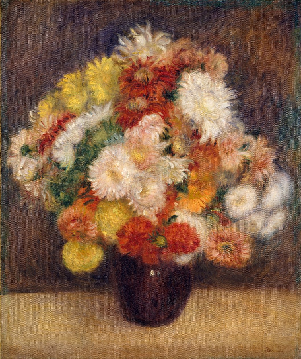 Krysanteemikimppu, 1881 tekijältä Pierre Auguste Renoir