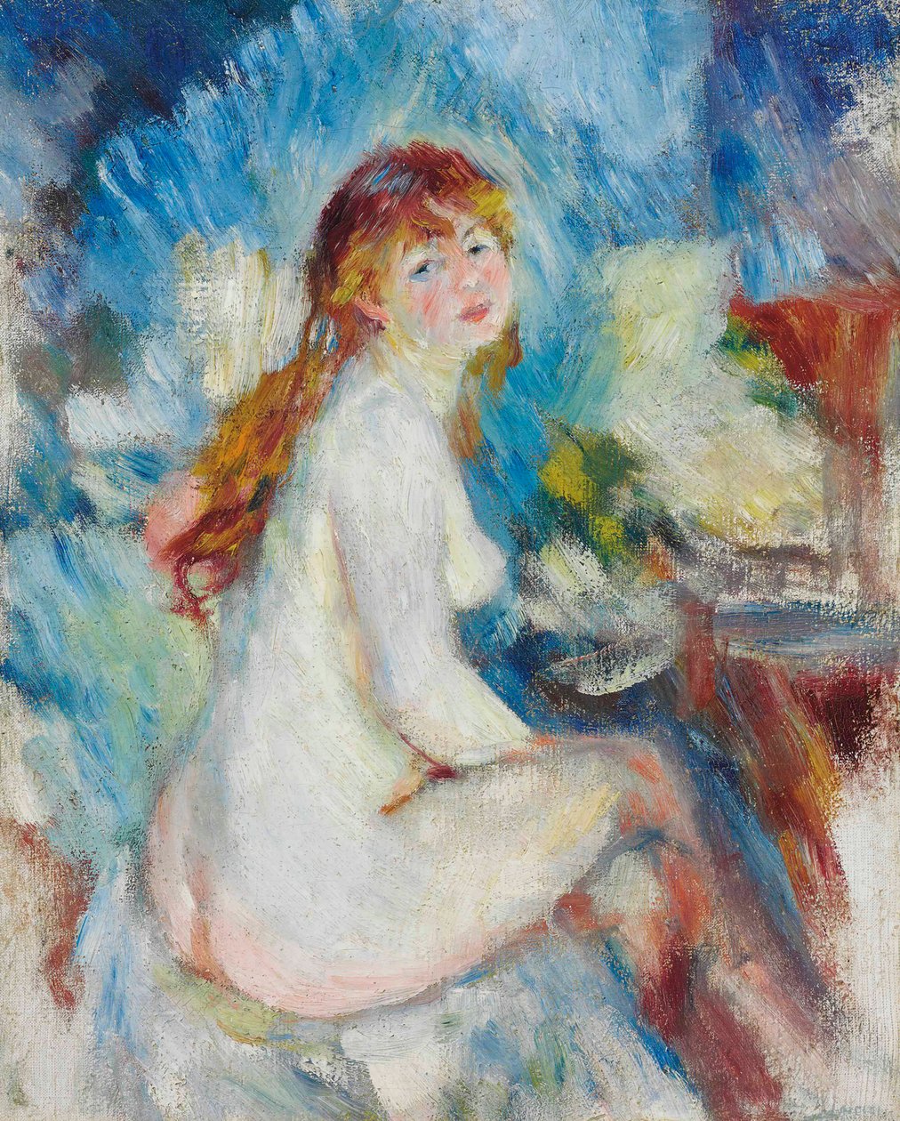 Alaston naisen rintakuva, noin 1879. tekijältä Pierre Auguste Renoir