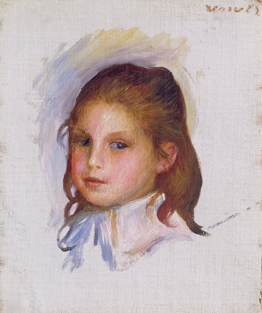 Ruskeat hiukset lapsi, 18871888. tekijältä Pierre Auguste Renoir