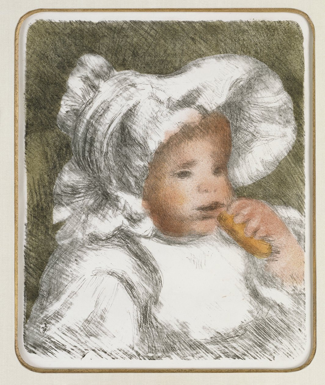 Lapsi keksin kanssa, n. 1888-89 tekijältä Pierre Auguste Renoir