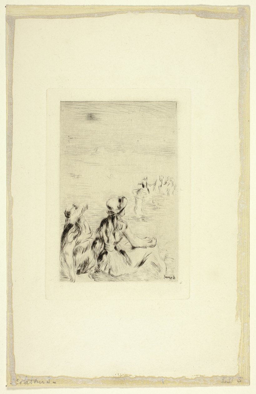 Lapset rannalla, Berneval tekijältä Pierre Auguste Renoir