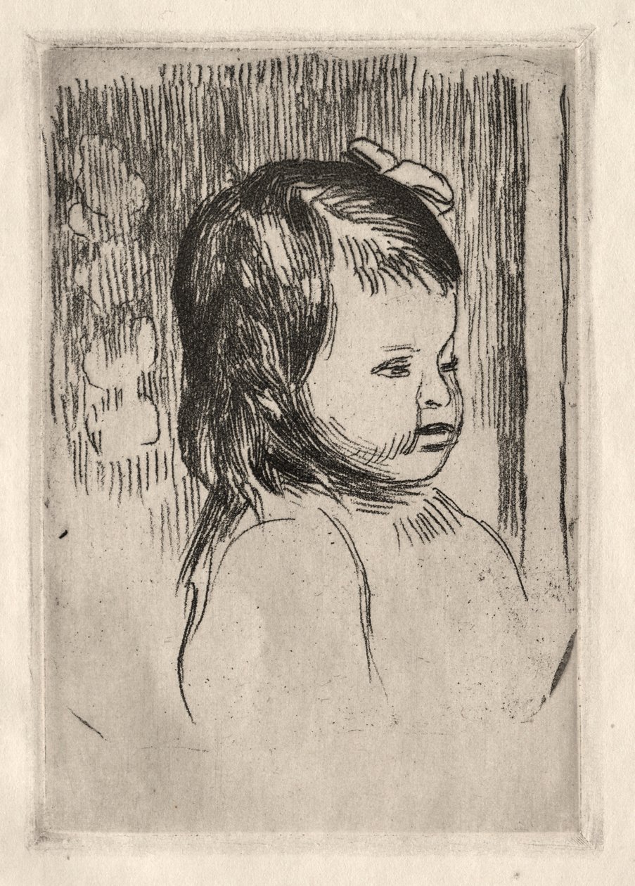Lapsen rintakuva, käännetty oikealle tekijältä Pierre Auguste Renoir