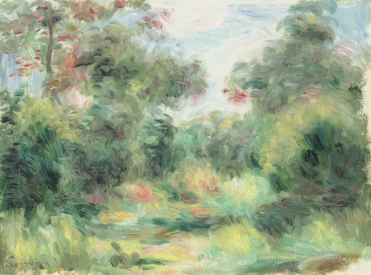 Clairiere, noin 1900 (öljy kankaalle) tekijältä Pierre Auguste Renoir
