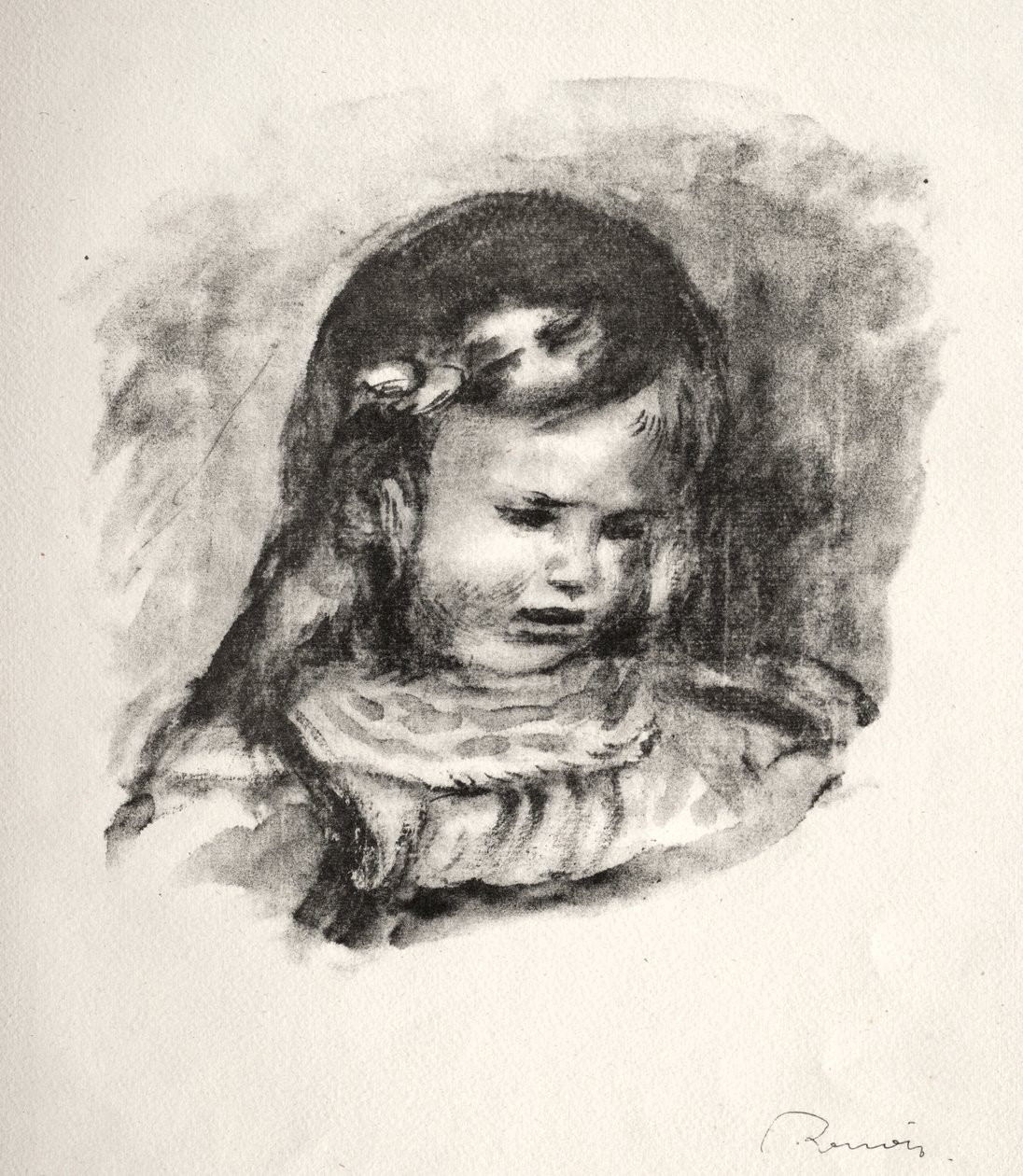 Claude Renoir, pää alas tekijältä Pierre Auguste Renoir