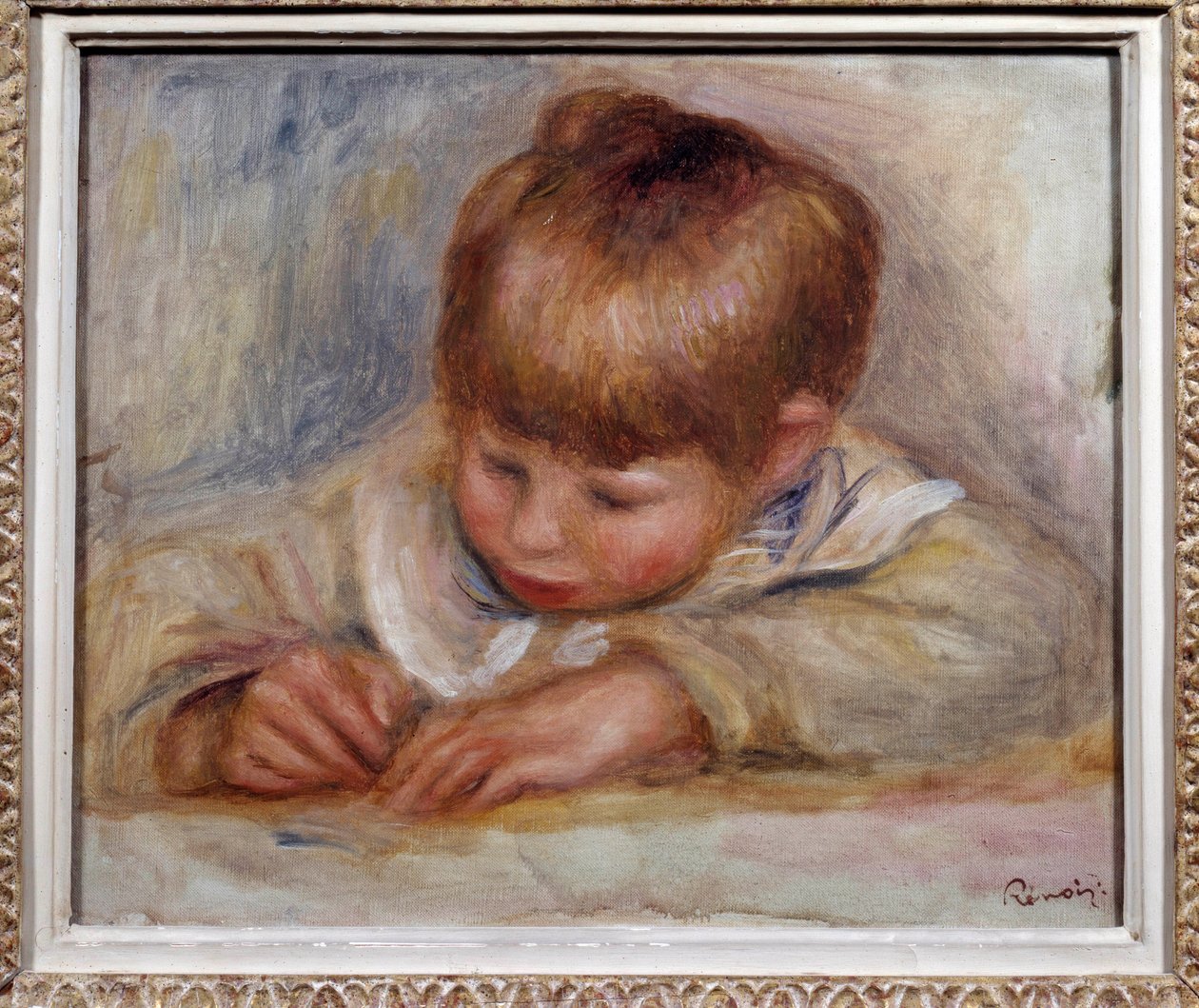 Coco-kirjailija Pierre Auguste Renoirin maalaus (1841-1919). 1906. Dim. 0,29 x 0,37 m. Lyon, Kuvataidemuseo tekijältä Pierre Auguste Renoir