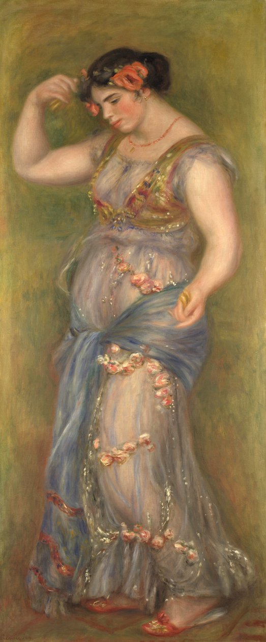 Tanssiva tyttö kastanetteilla, 1909 tekijältä Pierre Auguste Renoir