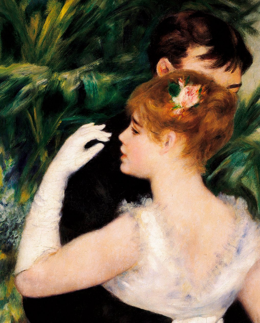 Dancing in Town - Ranskalainen taidemaalari Suzanne Valadon (1865-1938) oli yksi mallista (yksityiskohta) tekijältä Pierre Auguste Renoir