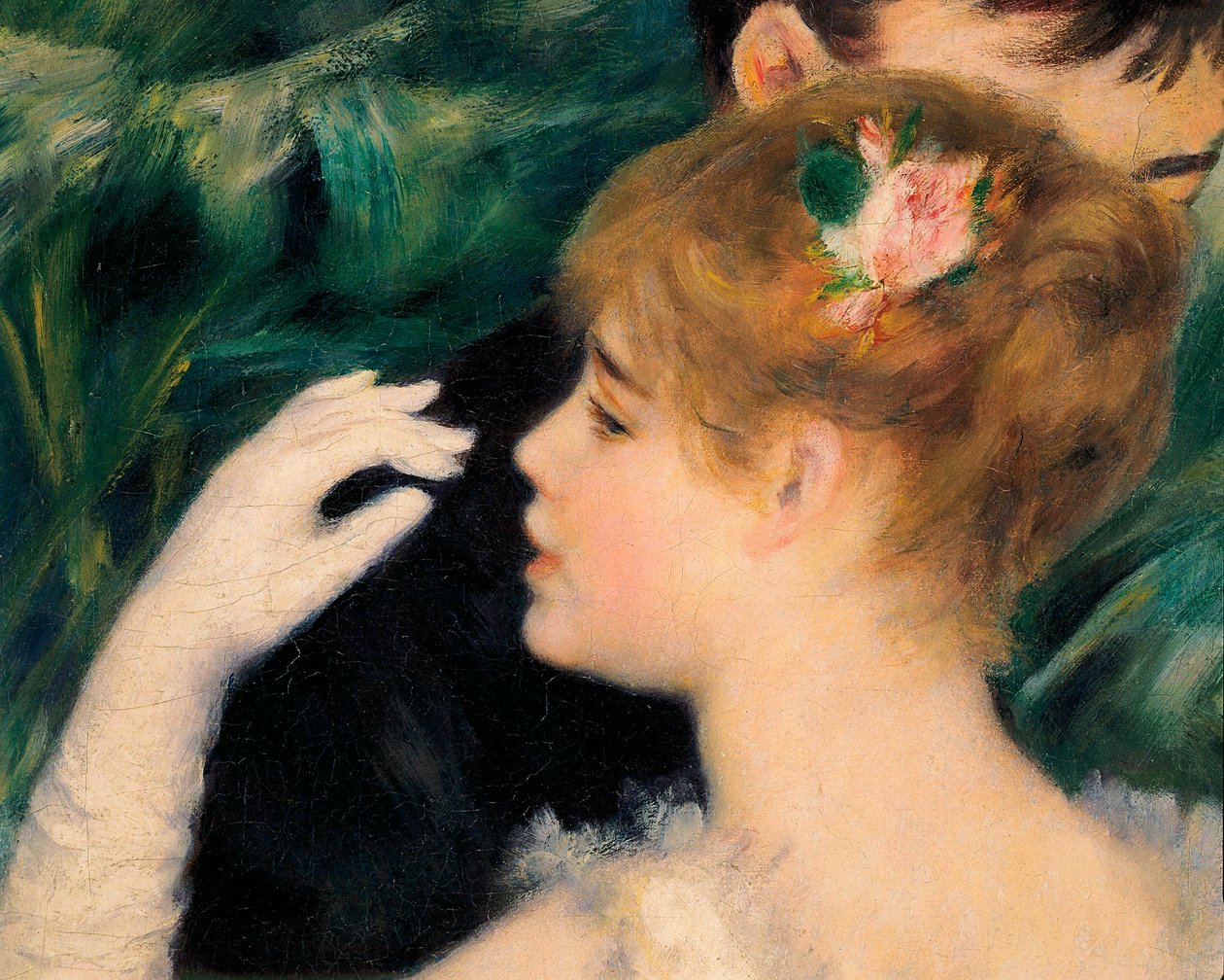Dancing in Town - Ranskalainen taidemaalari Suzanne Valadon (1865-1938) oli yksi mallista (yksityiskohta) tekijältä Pierre Auguste Renoir