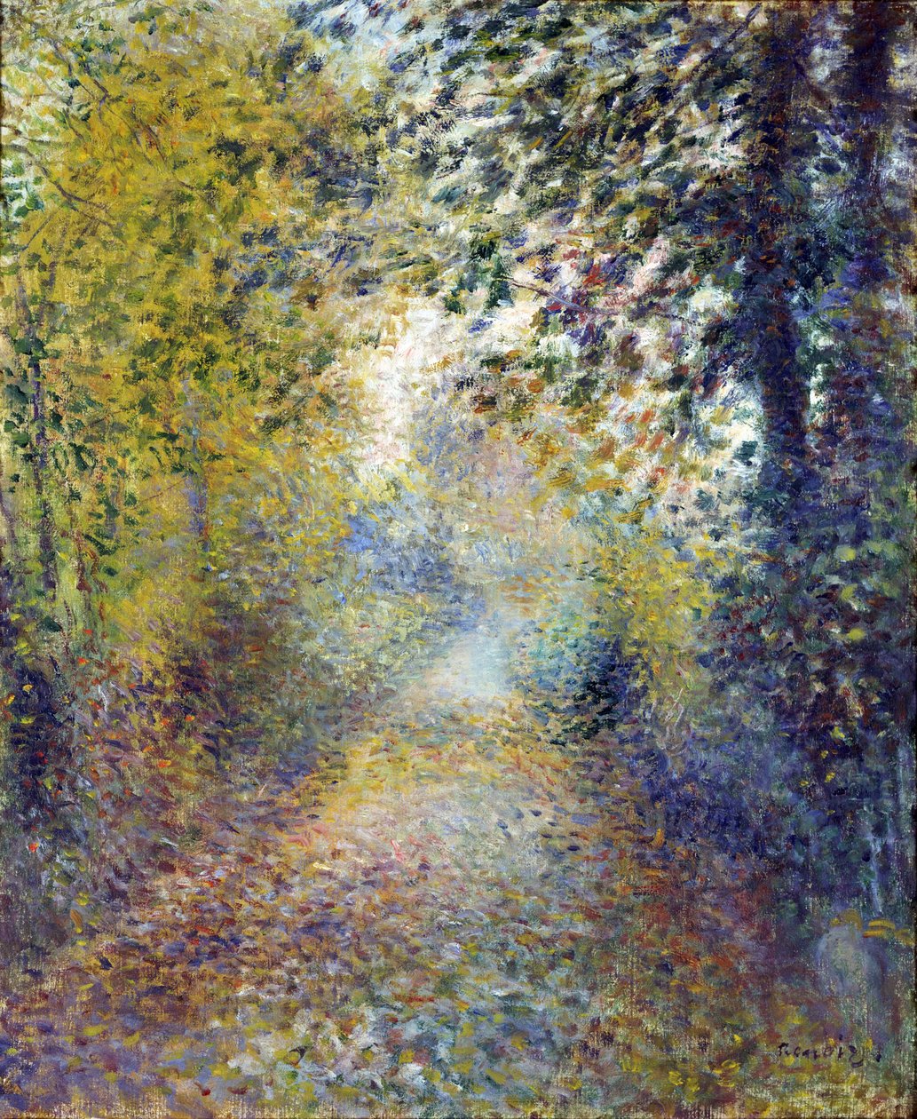 ""Metsässä"" (metsässä) Pierre Auguste Renoirin (1841-1919) maalaus 1880 Koko 55,8x46,3 cm National Museum of Western Art, Tokio tekijältä Pierre Auguste Renoir