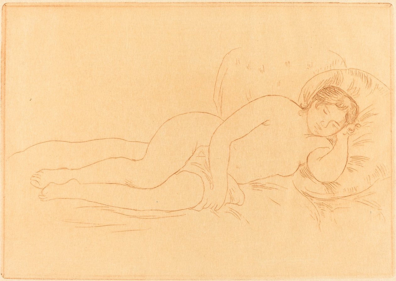 Naisten alaston lepotuoli Femme nue couchee, 1906. tekijältä Pierre Auguste Renoir