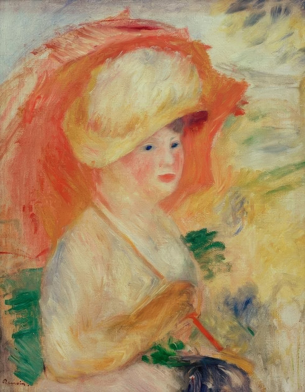 Nainen aurinkovarjoineen tekijältä Pierre Auguste Renoir