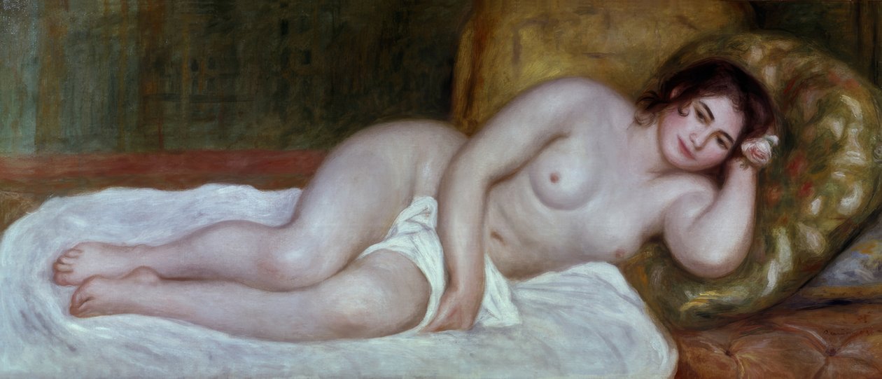 Alaston nainen makaamassa tekijältä Pierre Auguste Renoir