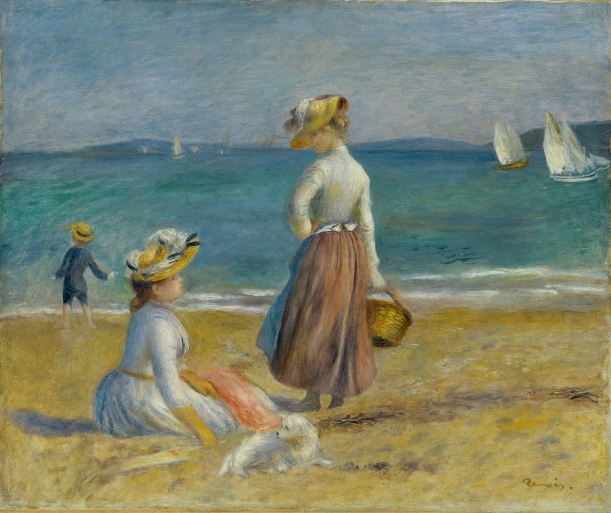 Hahmoja rannalla, 1890 tekijältä Pierre Auguste Renoir