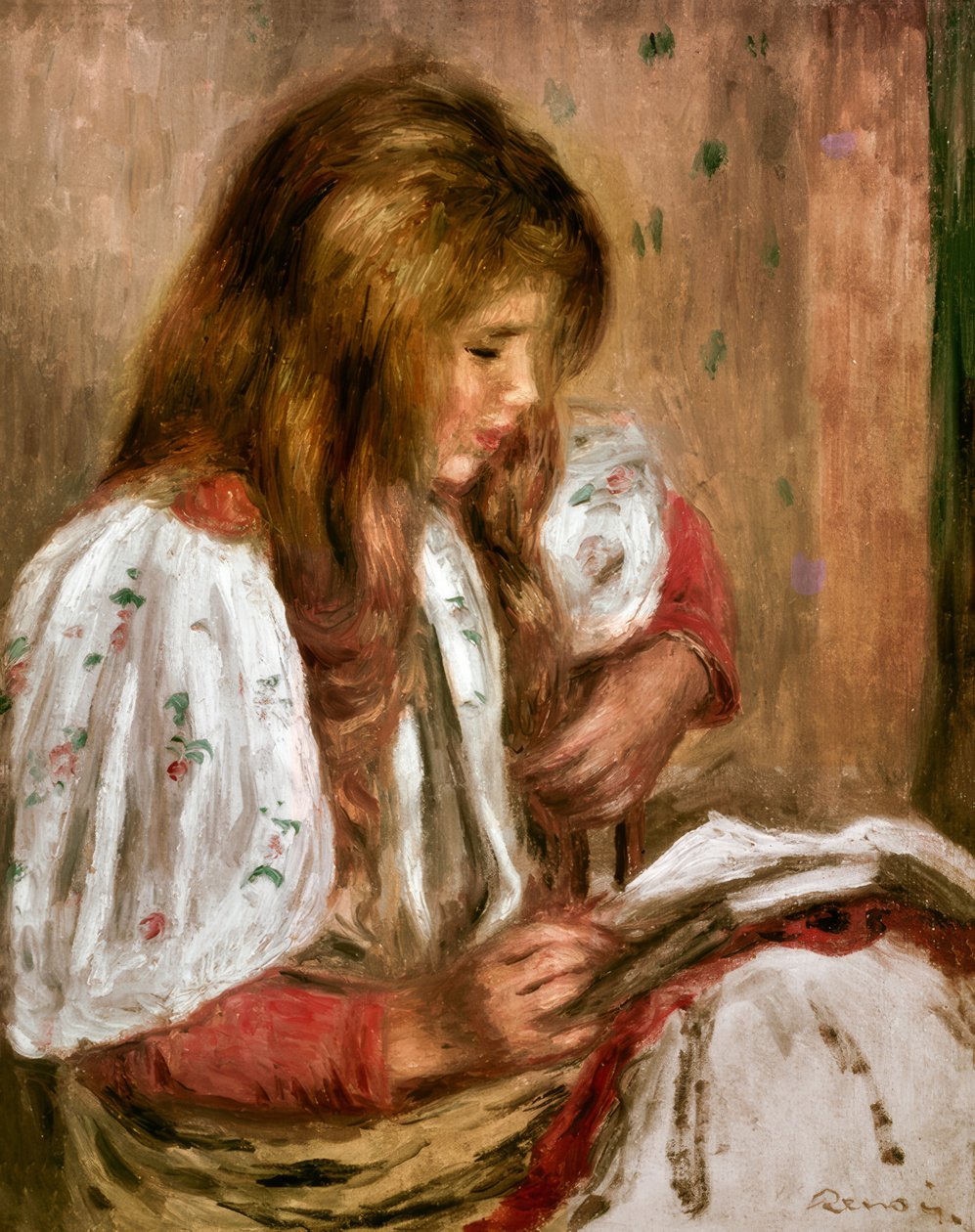 Tyttö valkoisessa tekijältä Pierre Auguste Renoir