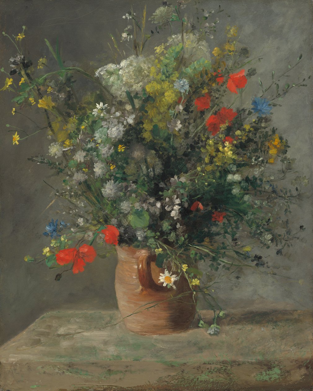 Kukat maljakossa, n. 1866 (öljy kankaalle) tekijältä Pierre Auguste Renoir