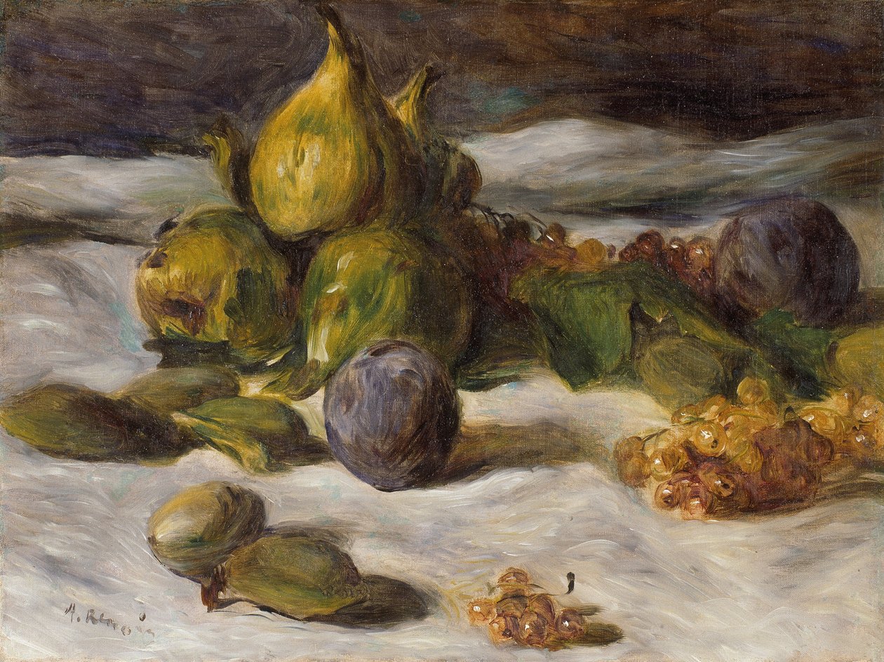 Hedelmäinen asetelma (viikunoita ja herukoita) tekijältä Pierre Auguste Renoir