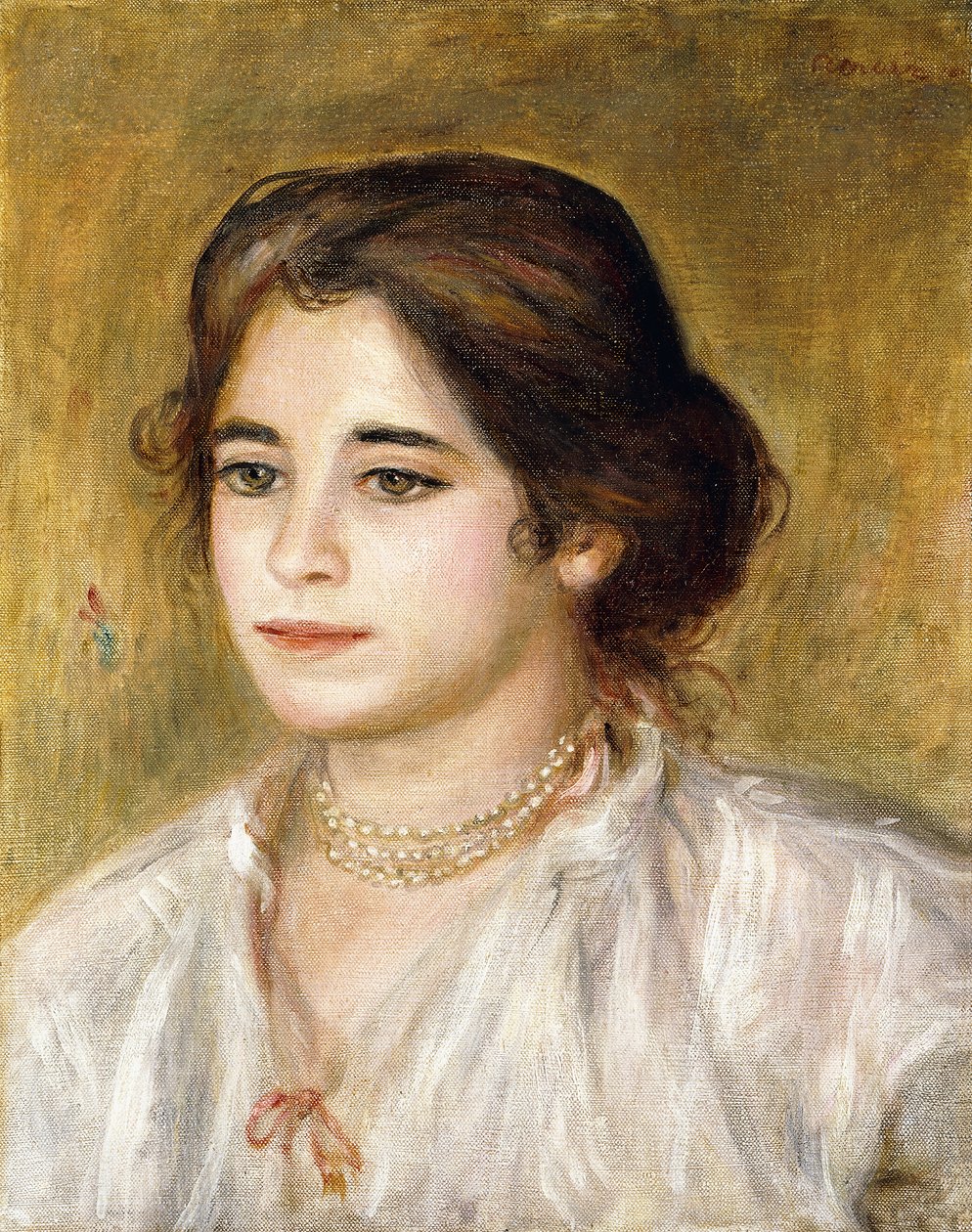 Gabrielle kaulakorussa, 1906 tekijältä Pierre Auguste Renoir