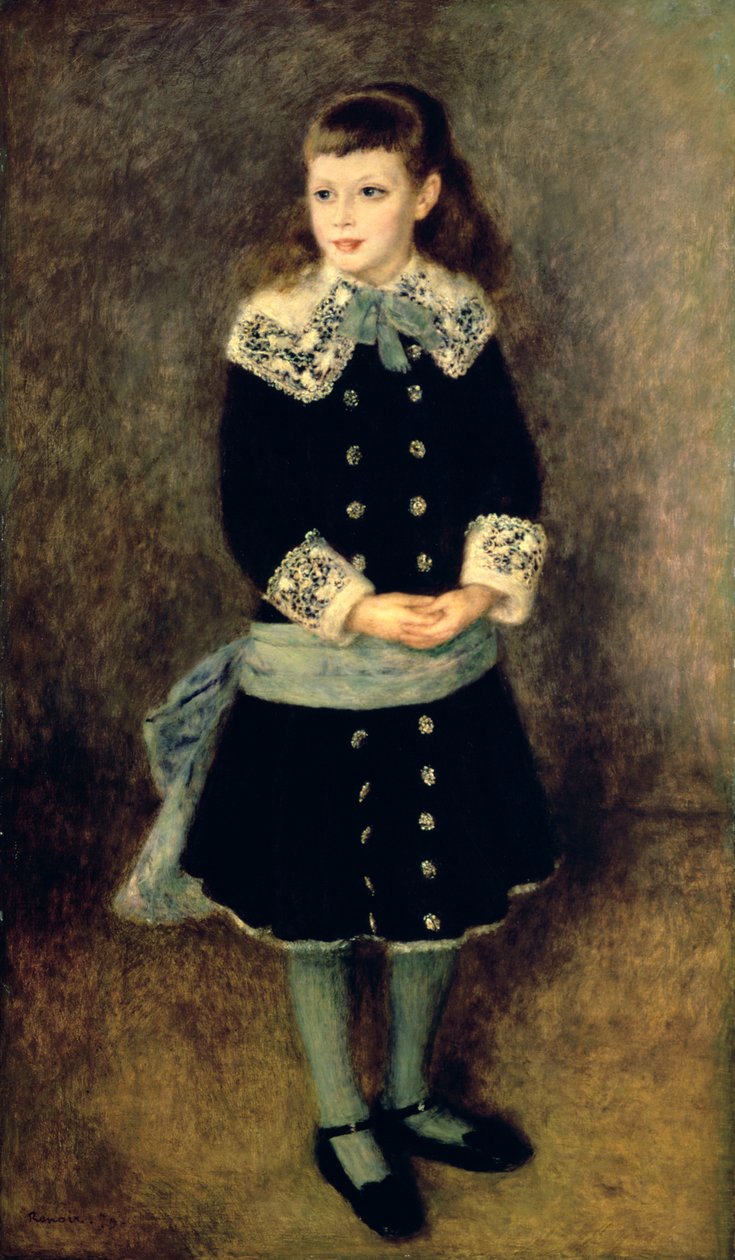Tyttö, jolla on sininen vyö, 1800-luvun loppu 1900-luvun alku tekijältä Pierre Auguste Renoir