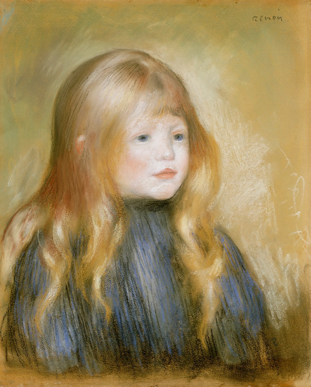 Lapsen pää tekijältä Pierre Auguste Renoir