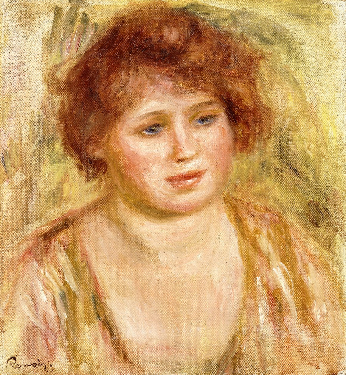 Naisen pää, 1919 tekijältä Pierre Auguste Renoir