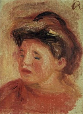 Nuoren tytön pää tekijältä Pierre Auguste Renoir