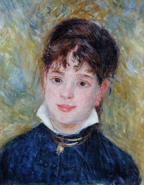Nuoren naisen pää (Jeanne Samary) n. 1877-1879 (öljy kankaalle) tekijältä Pierre Auguste Renoir