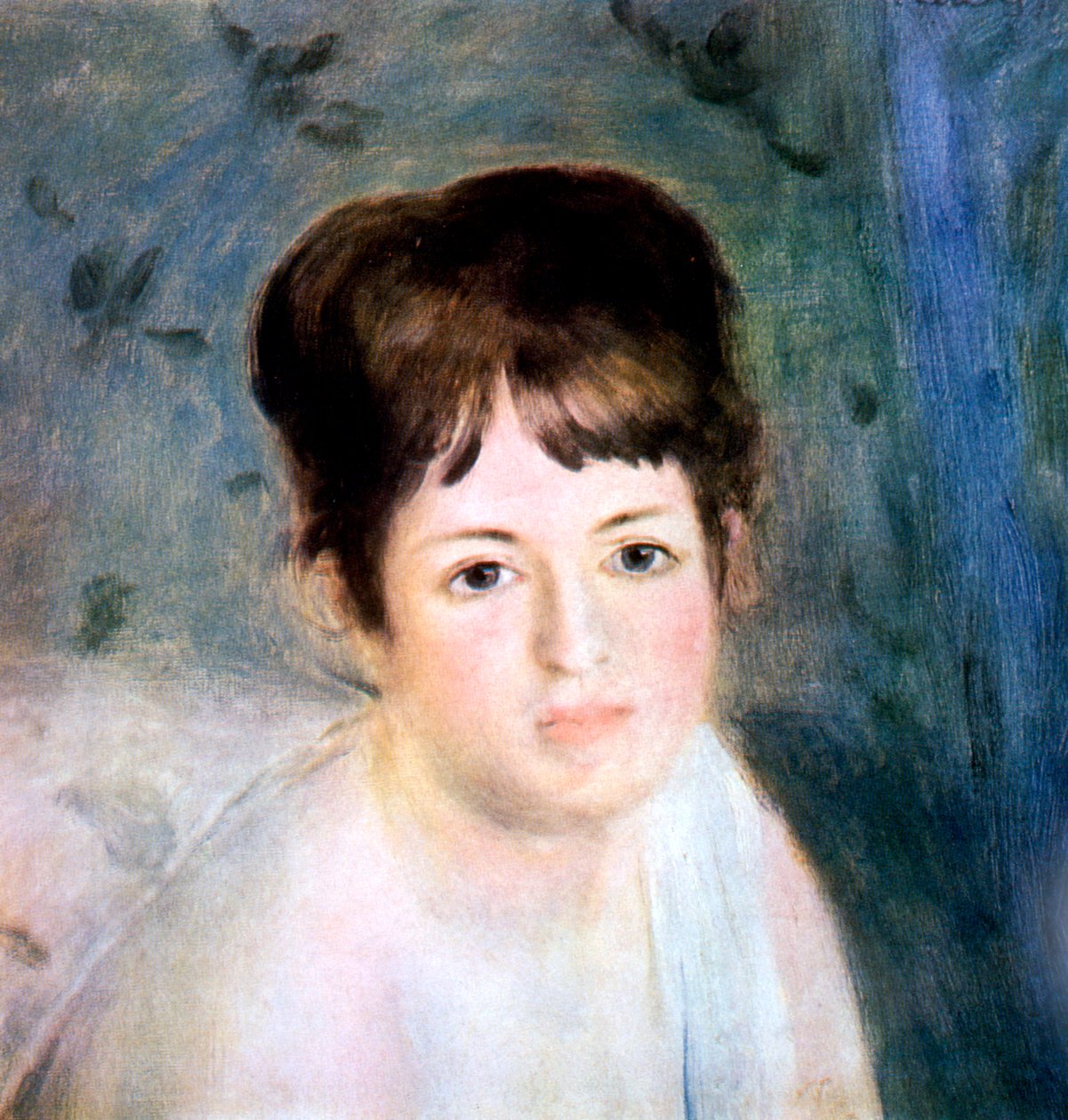 Naisen pää, 1876 tekijältä Pierre Auguste Renoir