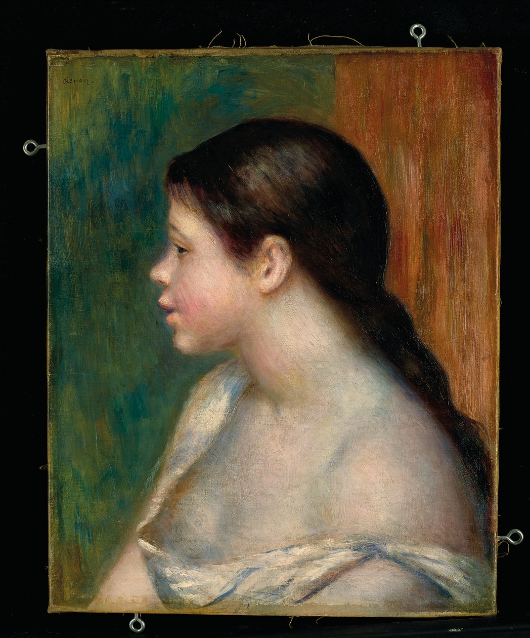 Nuoren tytön pää, 1882 tekijältä Pierre Auguste Renoir