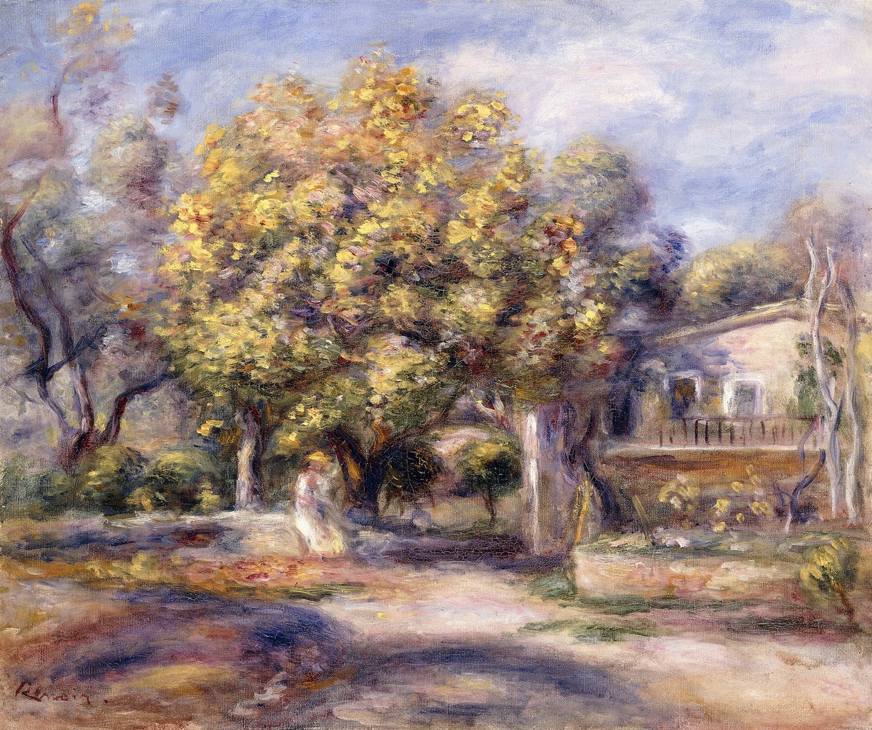Talo Cagnesissa, n. 1905 (öljy kankaalle) tekijältä Pierre Auguste Renoir