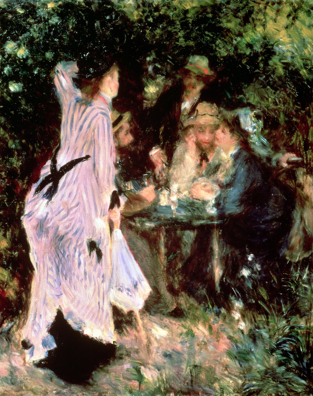 Puutarhassa tai Moulin de la Galetten puiden alla tekijältä Pierre Auguste Renoir