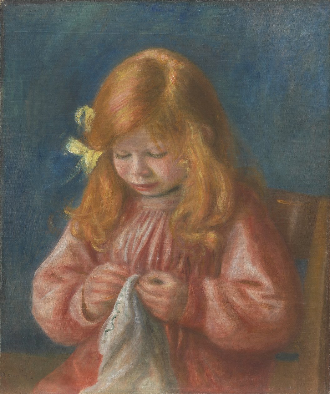 Jean Renoir Ompelu, 1899-1900 tekijältä Pierre Auguste Renoir